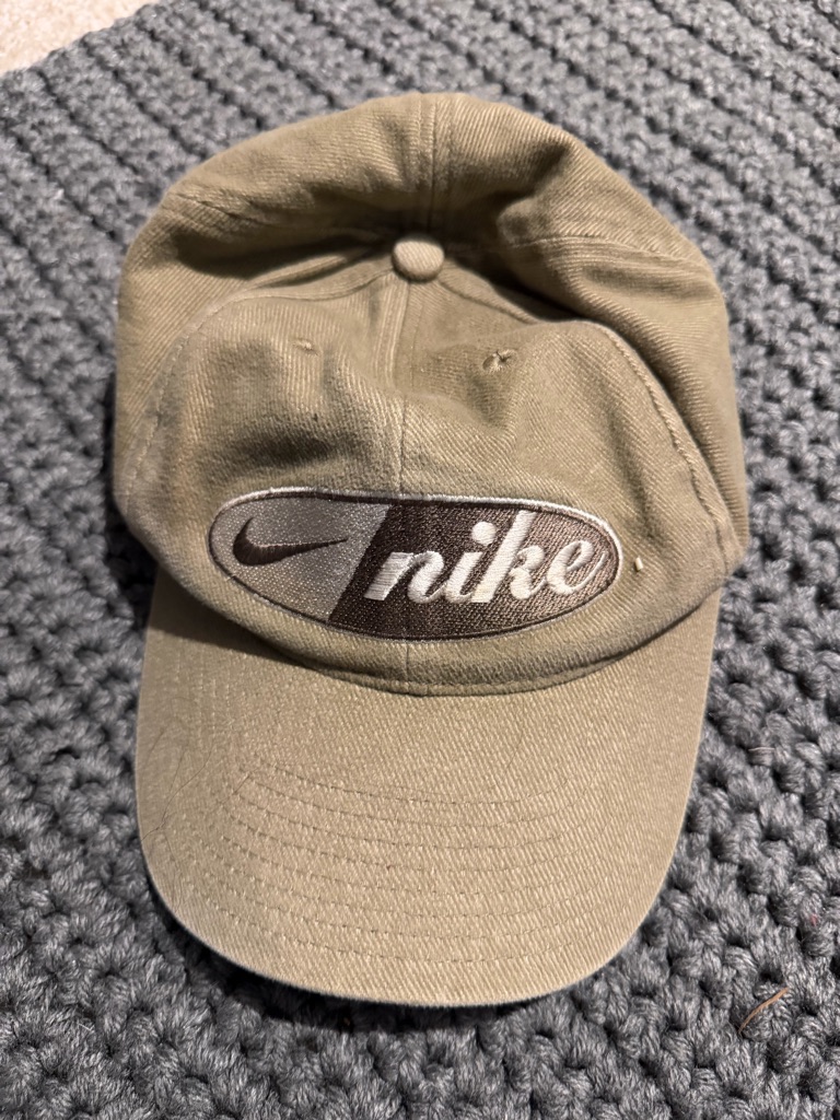 Vintage Rare Nike OliveTone Logo Baseball Cap